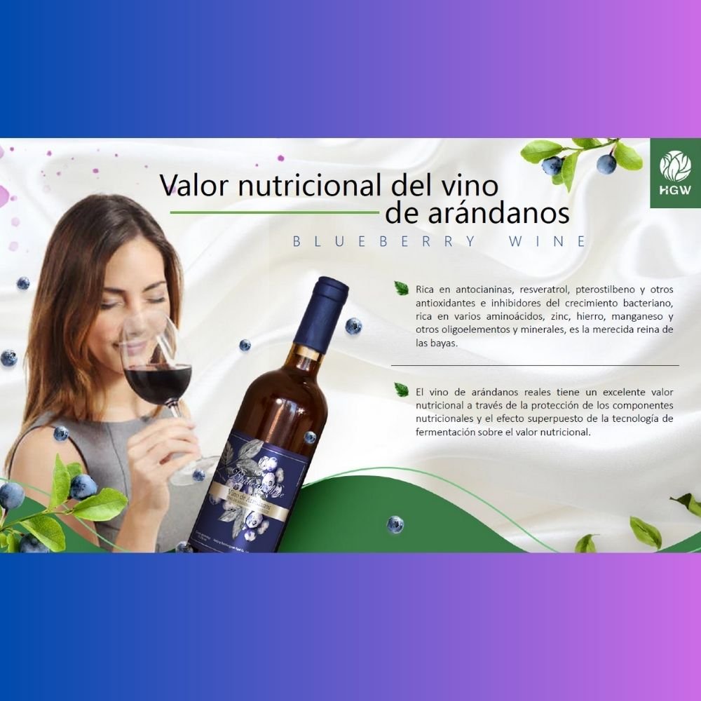 Valor Nutricional Vino de Arándanos