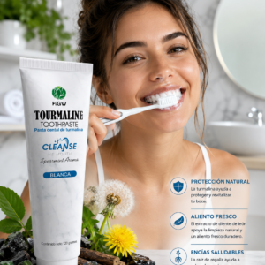 Pasta Dental de Turmalina Blanca HGW con xilitol y menta